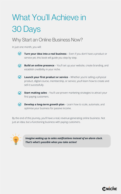Start Your Online Business In 30 Days